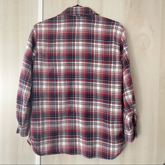 Current/ Elliott The Perfect Tartan Plaid Flannel Shirt Cotton Size S - Picture 4 of 10